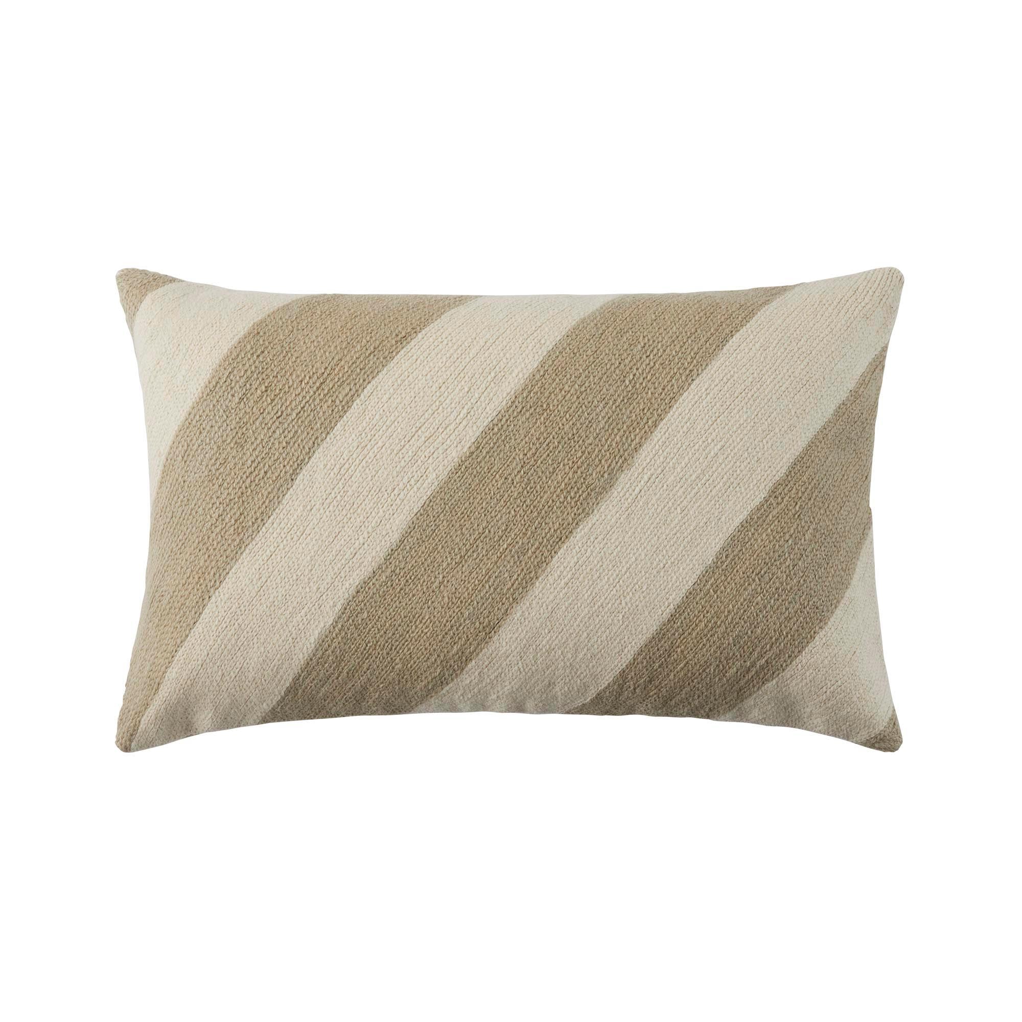 Housse de coussin 28x47 cm Naturel et taupe en Laine DIAGO (photo) Housse de coussin 28x47 cm Naturel et taupe en Laine DIAGO