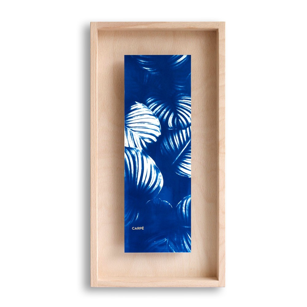 Cadre en bois cyanotype calathea 40x20cm Cadre en bois cyanotype calathea 40x20cm