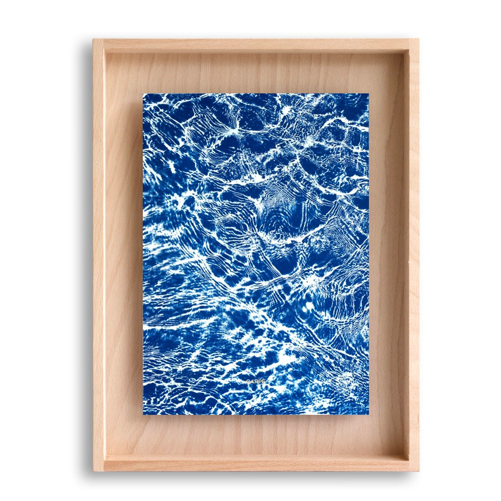 Cadre en bois cyanotype eau 40x30cm Cadre en bois cyanotype eau 40x30cm
