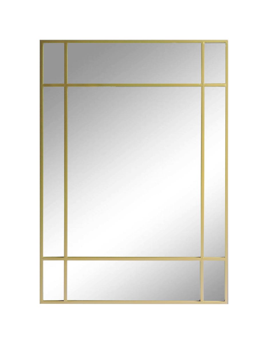 Miroir Art Déco en métal doré 130 x 90 cm - Wallis