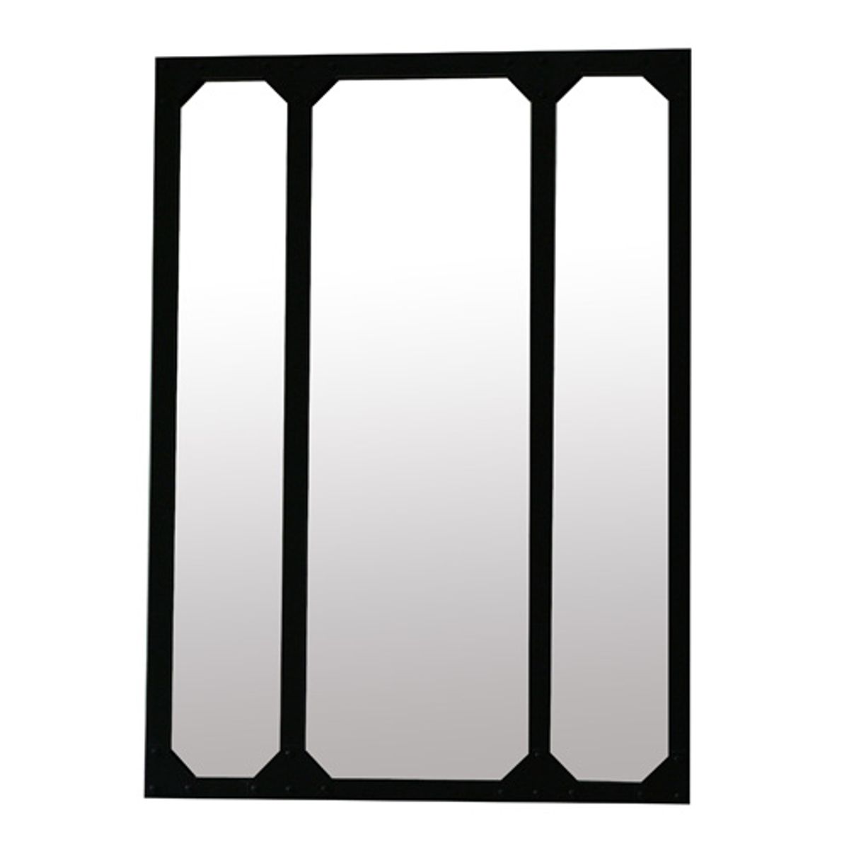 Miroir atelier en métal noir 60x83 Miroir atelier en métal noir 60x83