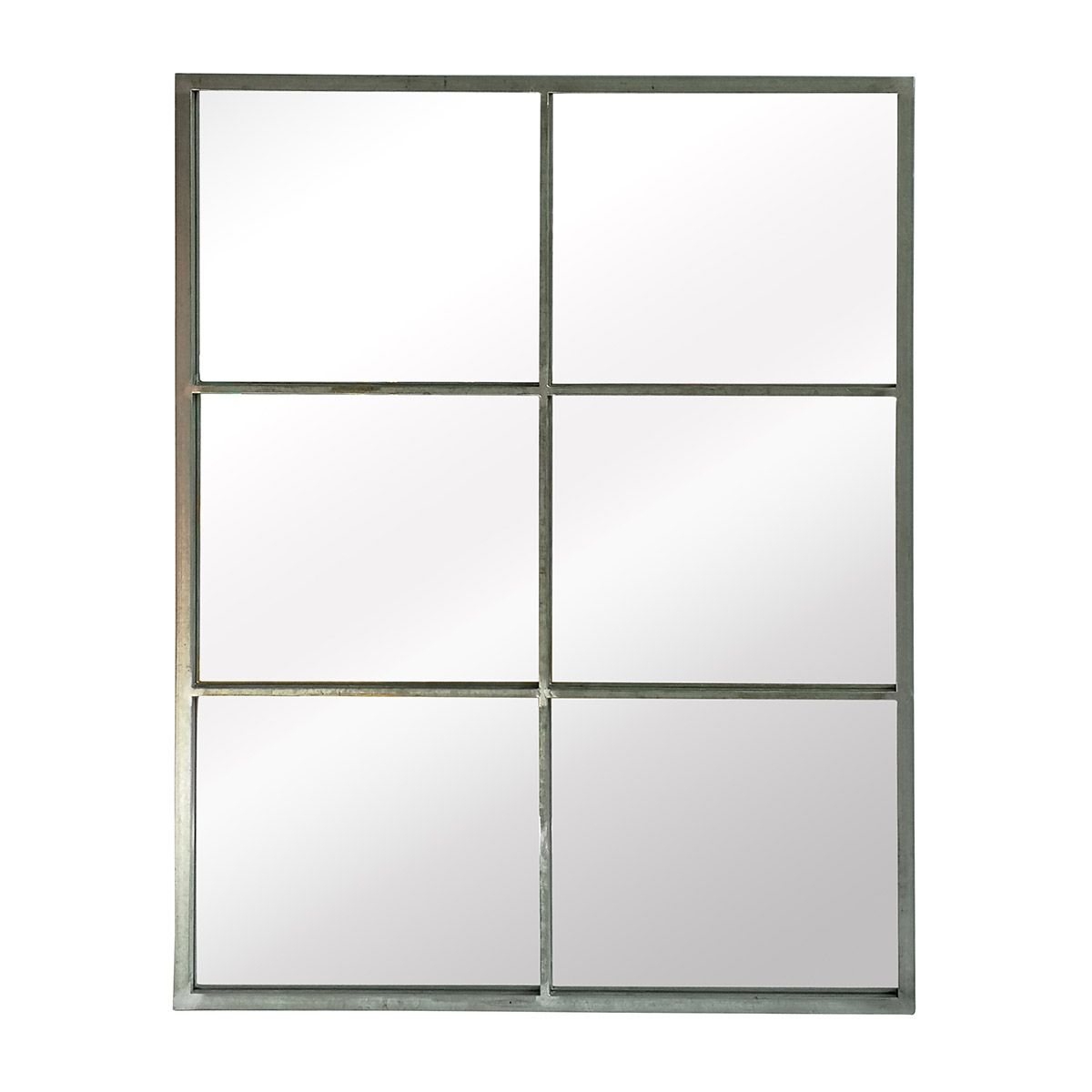 Miroir verriÃ¨re rectangulaire gris 85x110