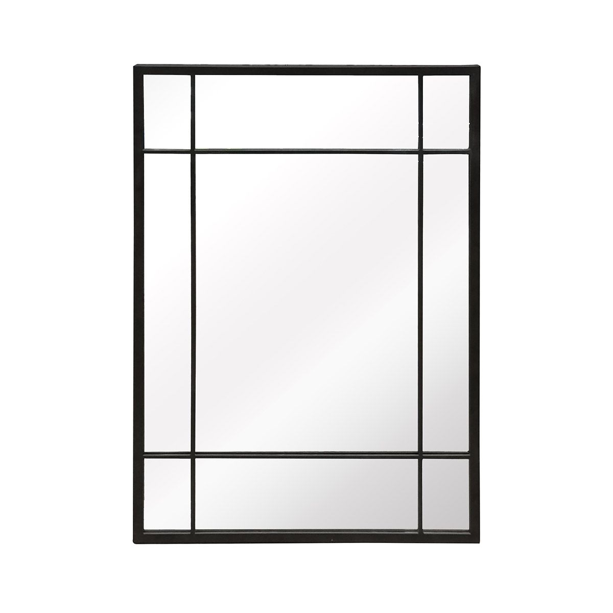 Miroir Art Déco en métal noir 97 x 67 cm - Wallis