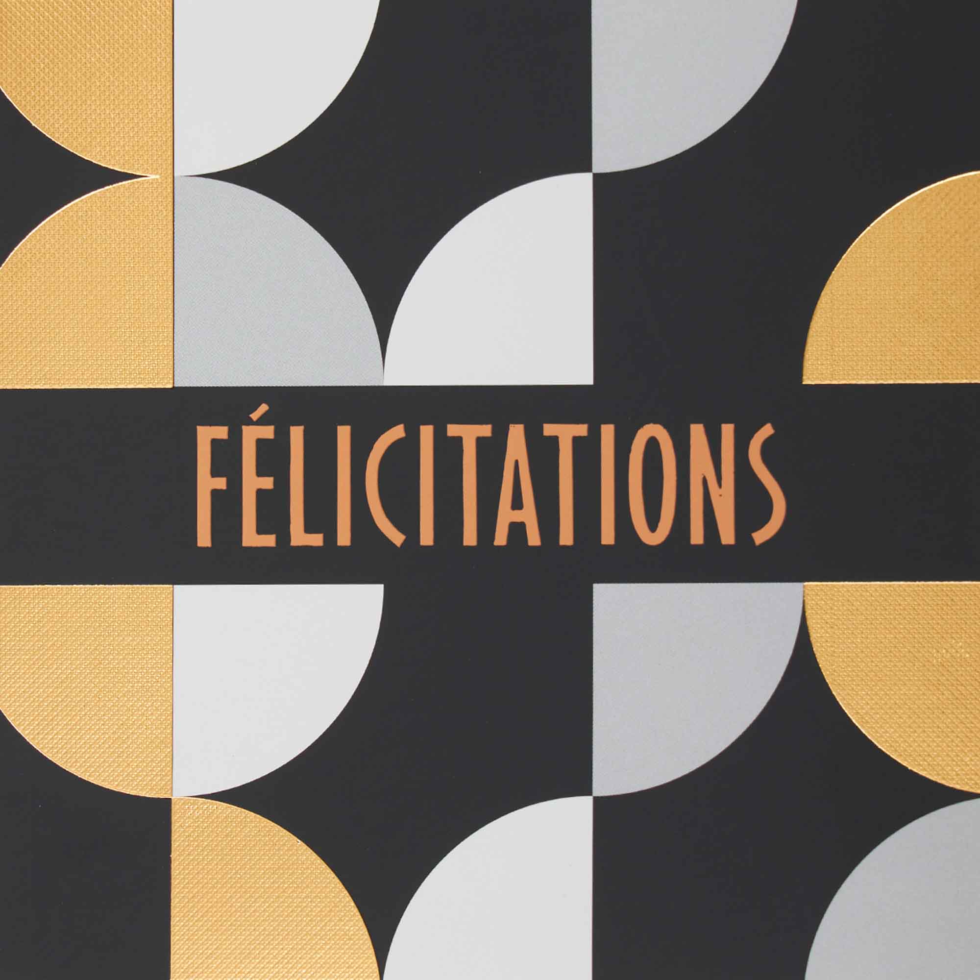 Carte félicitations noir et or Carte félicitations noir et or