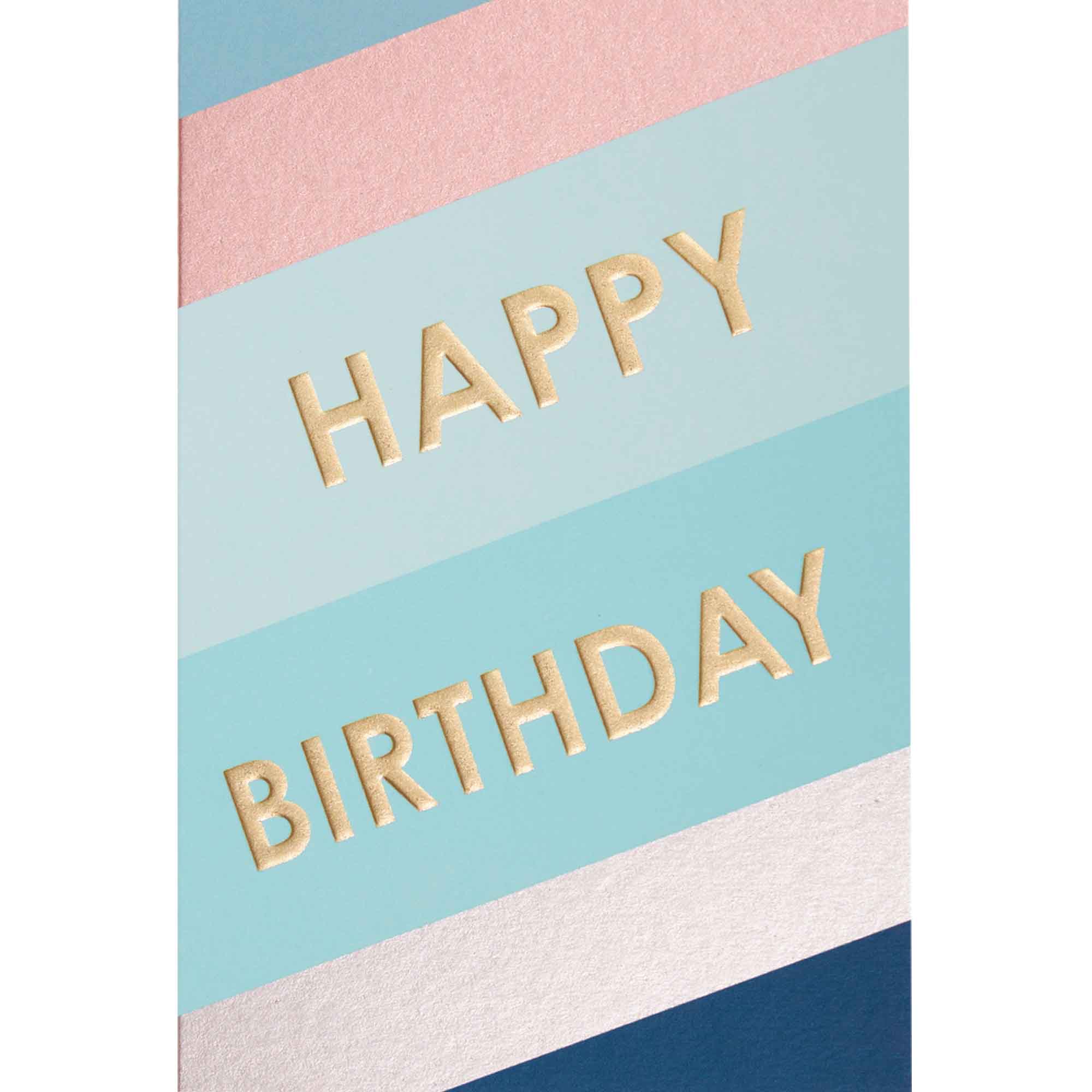 Carte happy birthday lettres dorées Carte happy birthday lettres dorées