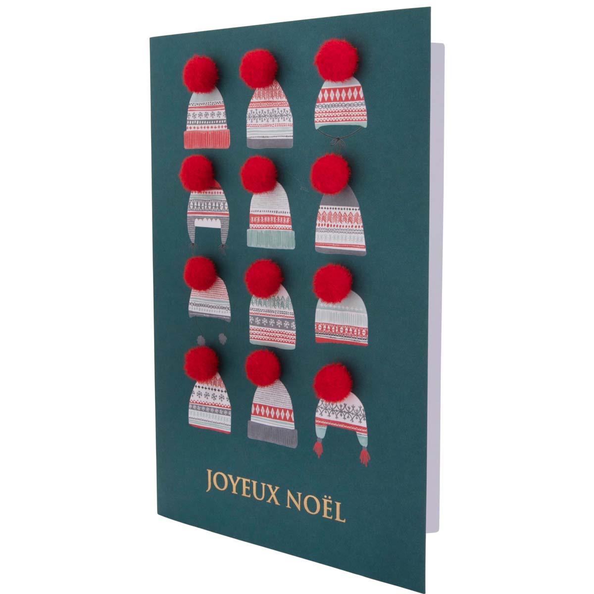 Carte joyeux noël pompons Carte joyeux noël pompons