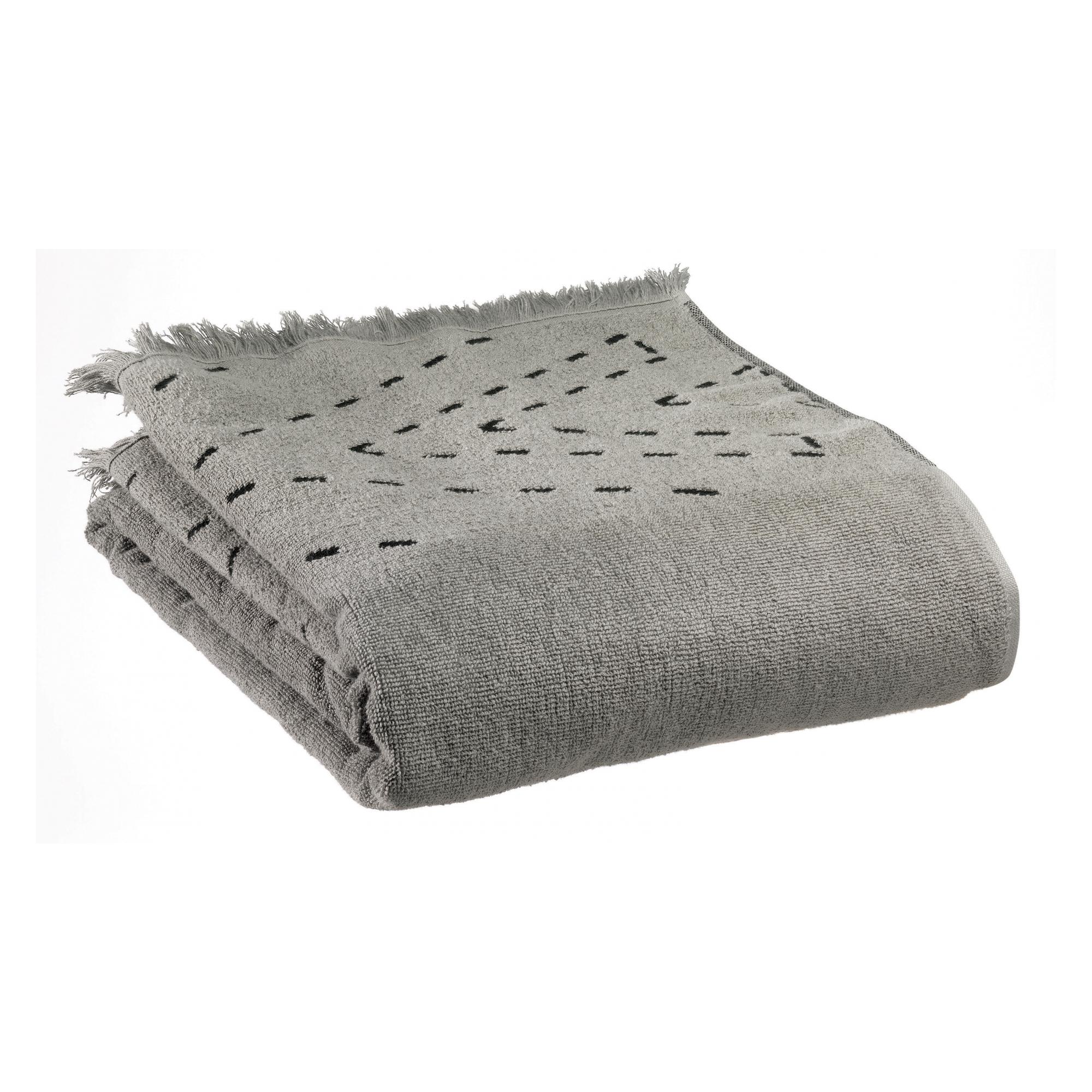 Drap de bain  en coton gris 90 x 150