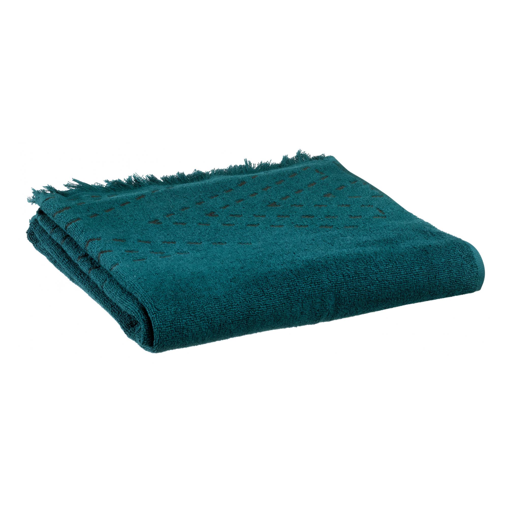 Drap de douche en coton petrole 70 x 140 Drap de douche en coton petrole 70 x 140