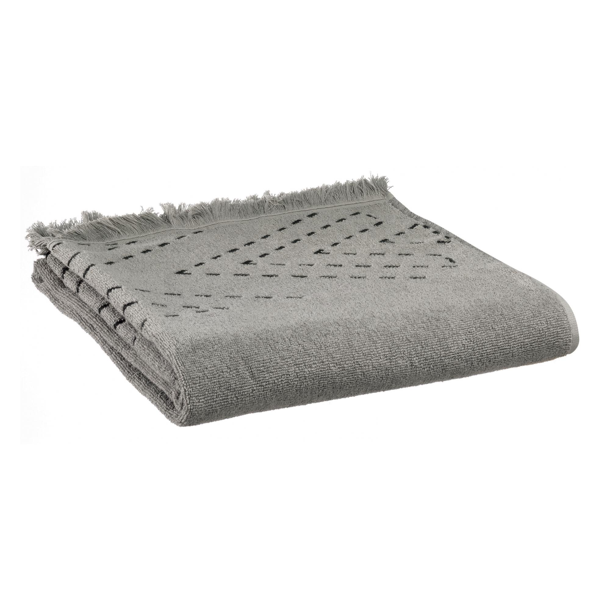 Drap de douche en coton gris 70 x 140 Drap de douche en coton gris 70 x 140