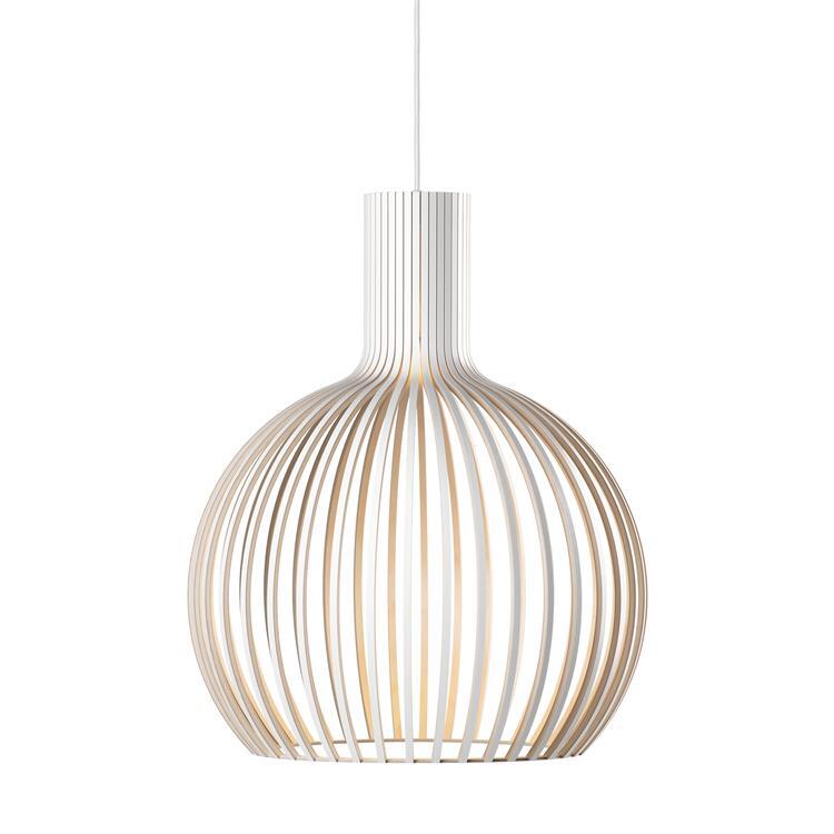Lampe suspension blanche H55cm