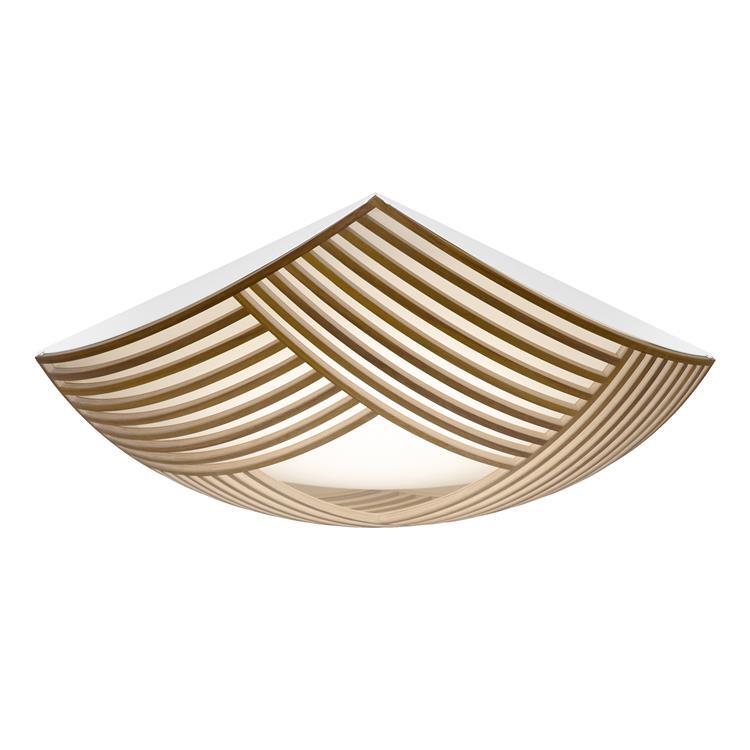 Plafonnier en bois de noyer 52x52cm Plafonnier en bois de noyer 52x52cm