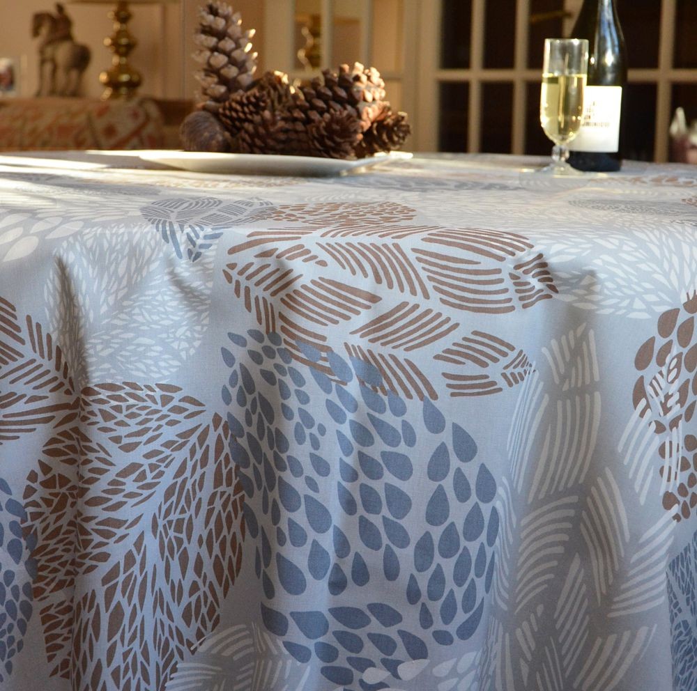 Nappe enduite ovale 160 x 200 cm gris