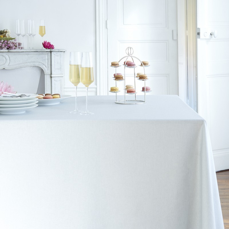 Nappe enduite rectangle 160 x 300 cm gris (photo) Nappe enduite rectangle 160 x 300 cm gris
