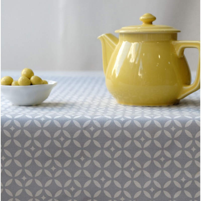 Nappe enduite rectangle 160 x 300 cm gris (photo) Nappe enduite rectangle 160 x 300 cm gris