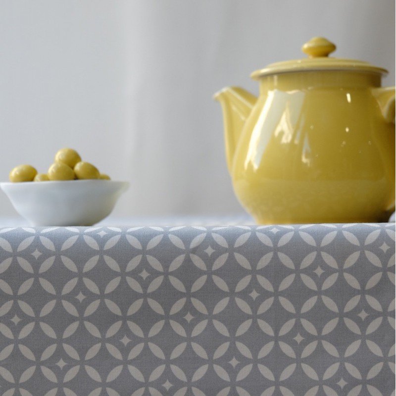Nappe enduite ovale 160 x 240 cm gris