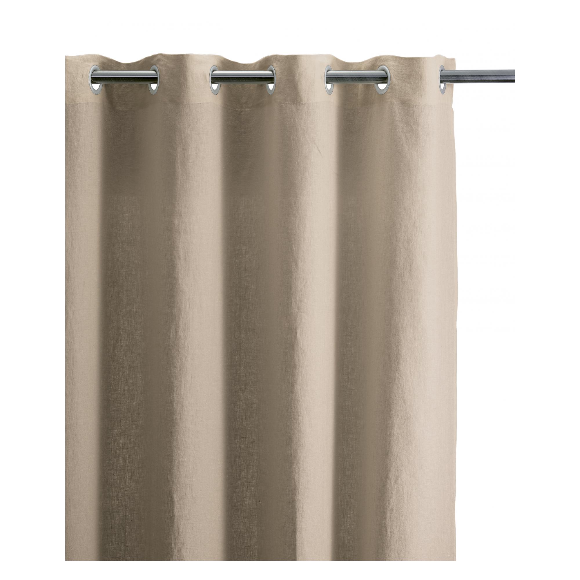 Rideau stonewashed Zeff en lin naturel 140 x 280 Rideau stonewashed Zeff en lin naturel 140 x 280