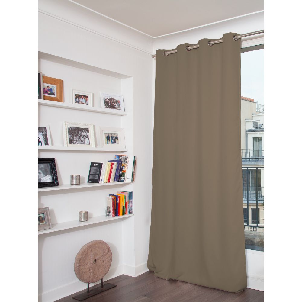 Rideau occultant total beige 135 x 260 (photo) Rideau occultant total beige 135 x 260