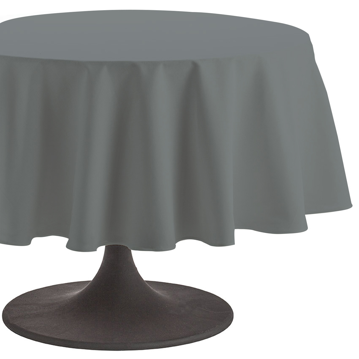 Nappe en coton traitee teflon anthracite 180 Nappe en coton traitee teflon anthracite 180