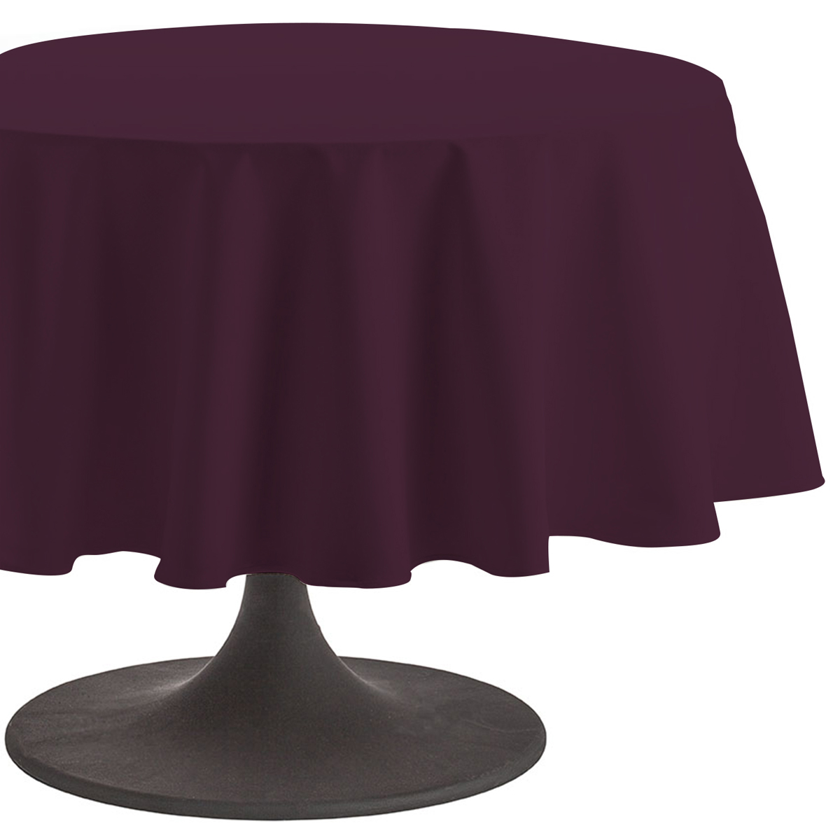 Nappe en coton traitee teflon aubergine 180 Nappe en coton traitee teflon aubergine 180