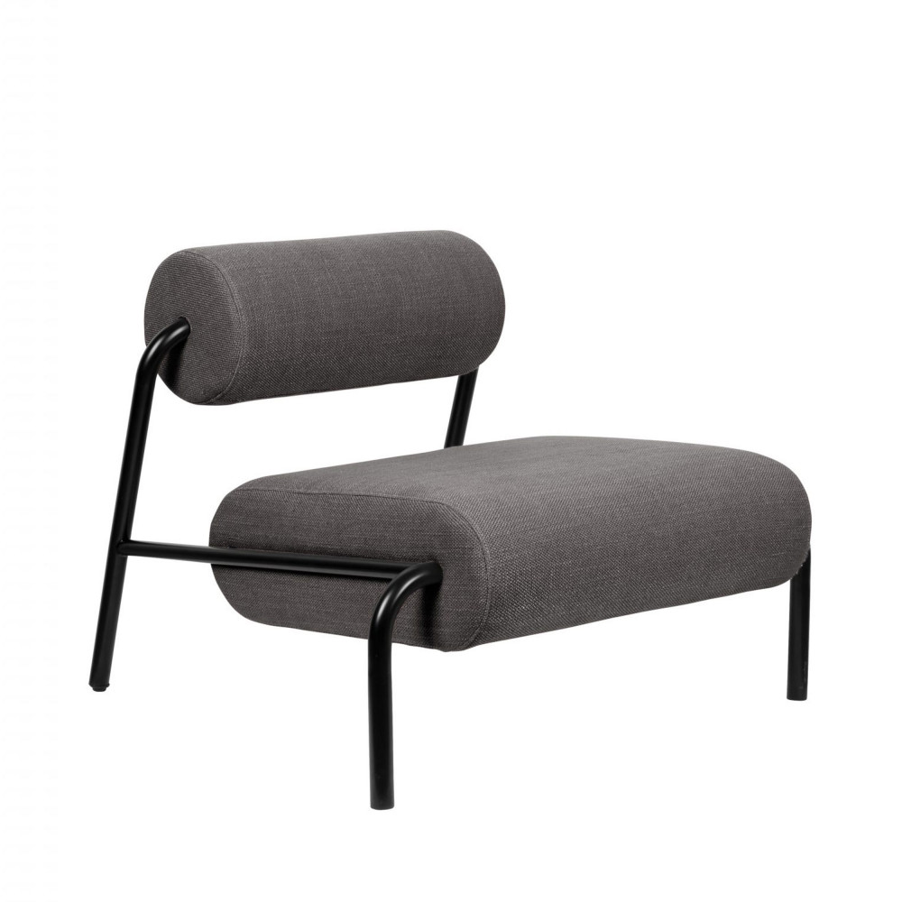 Fauteuil en tissu gris anthracite