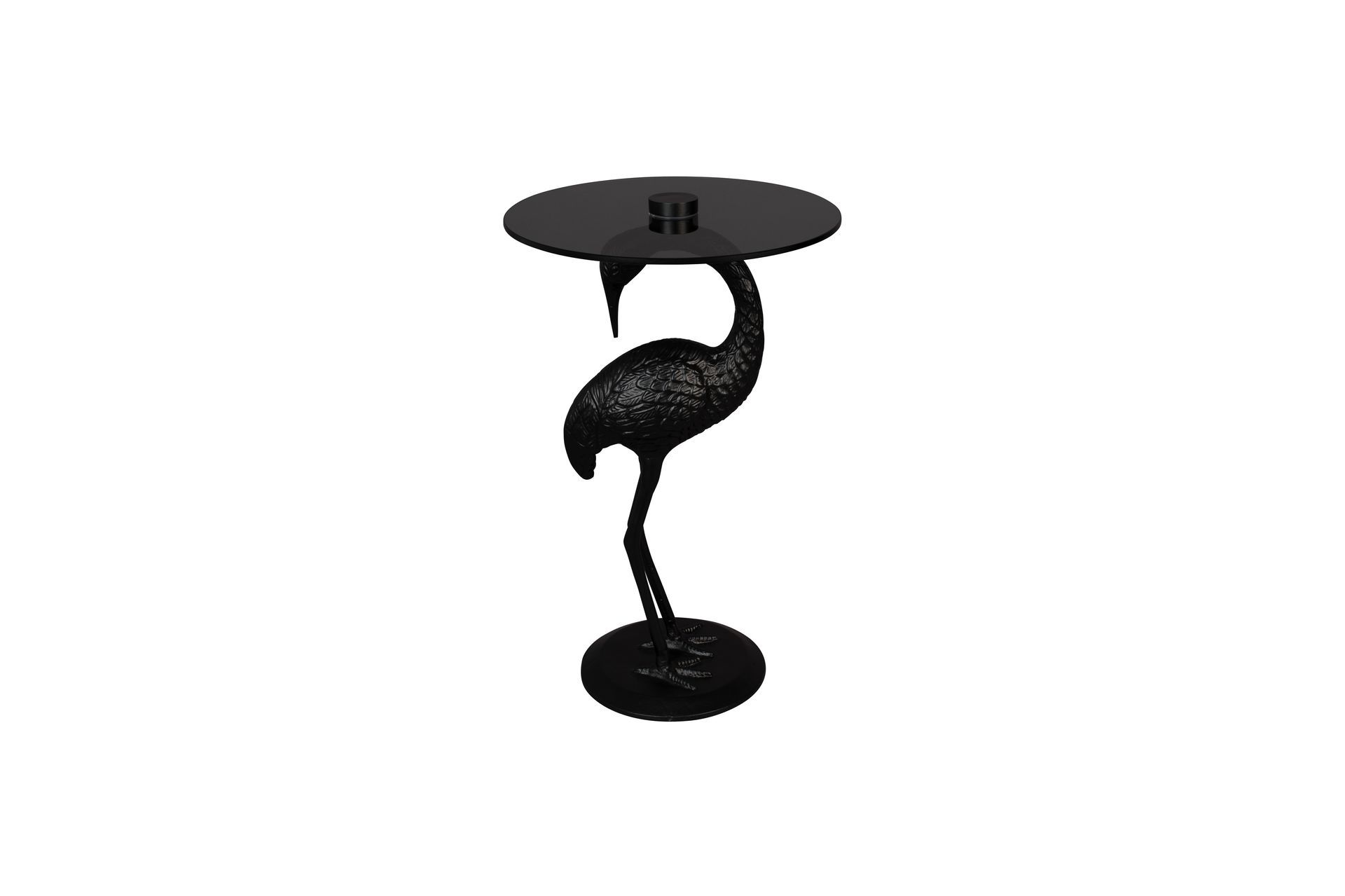 Table d'appoint ronde en mÃ©tal D40cm noir