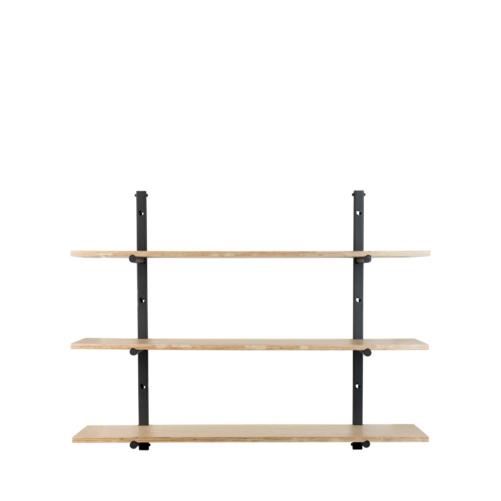 Étagère murale en bois brun