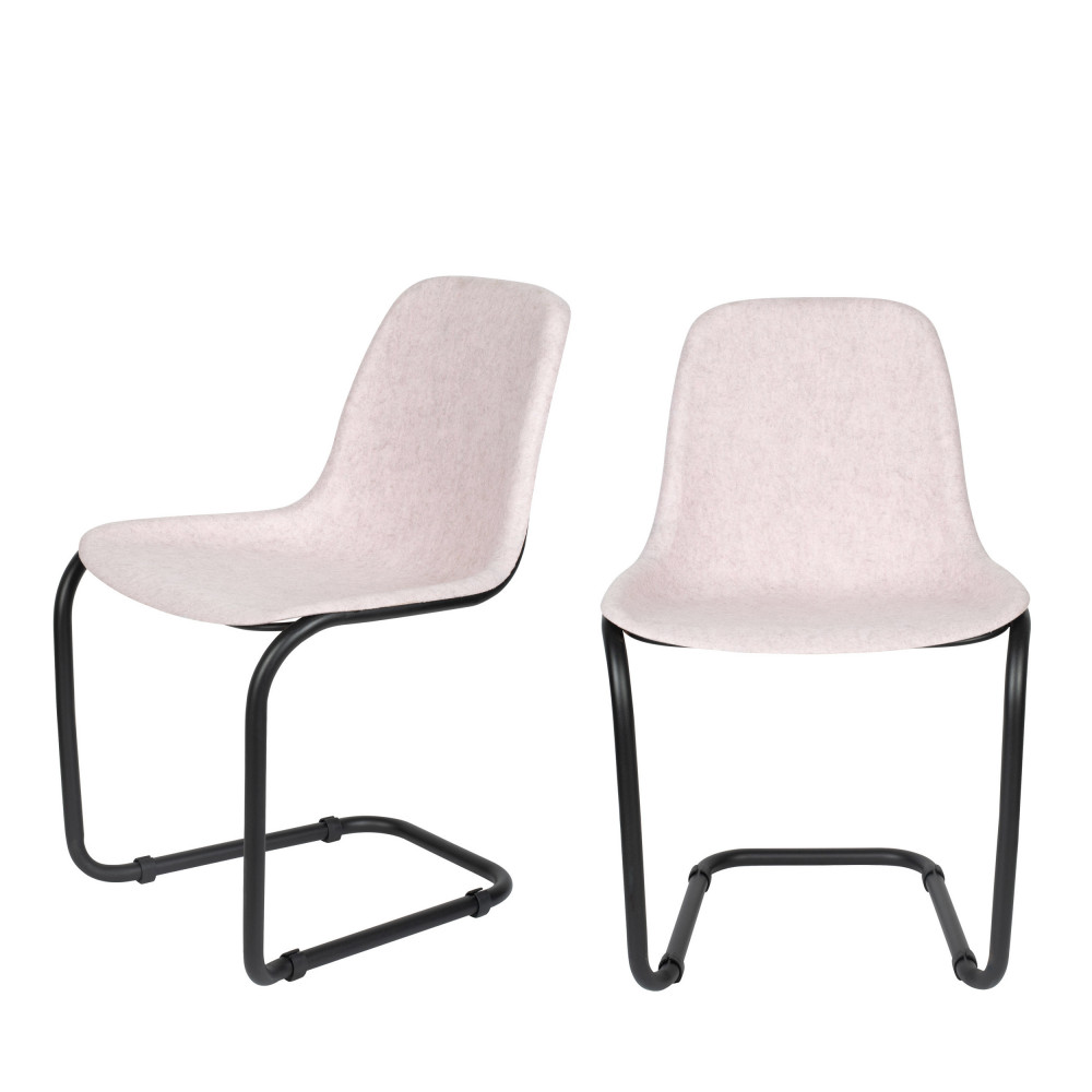 2 chaises en plastique rose pastel 2 chaises en plastique rose pastel