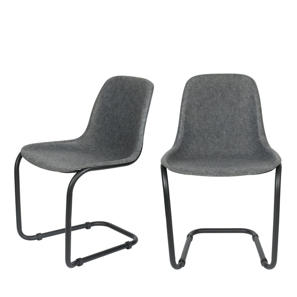 2 chaises en plastique gris 2 chaises en plastique gris