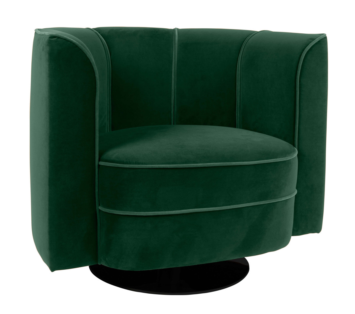 Fauteuil en velours vert