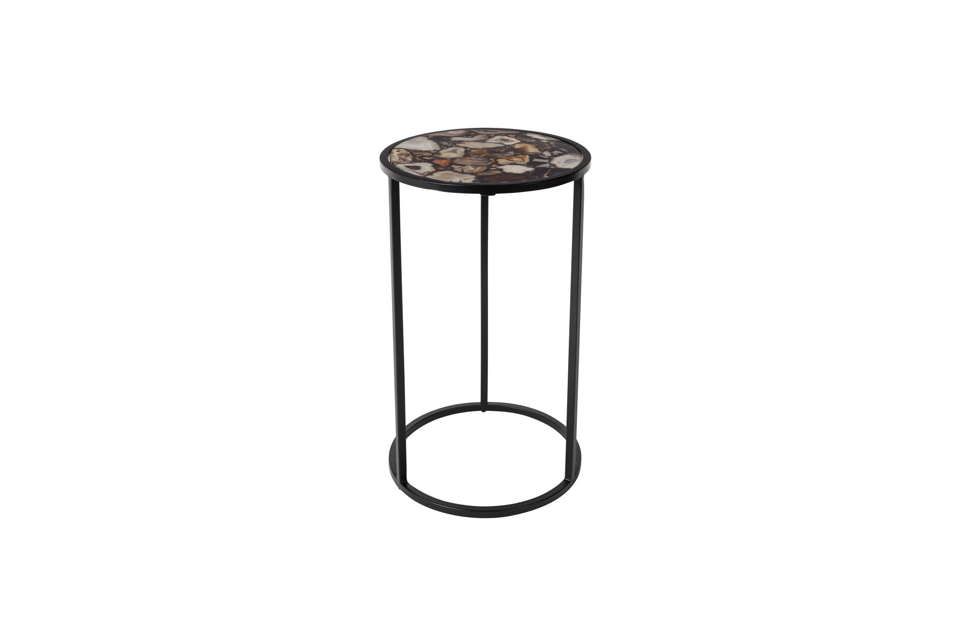 Table d'appoint en pierre noir
