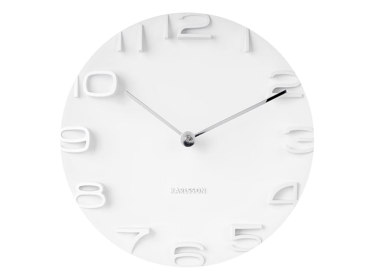 Horloge murale en plastique blanc D42 Horloge murale en plastique blanc D42