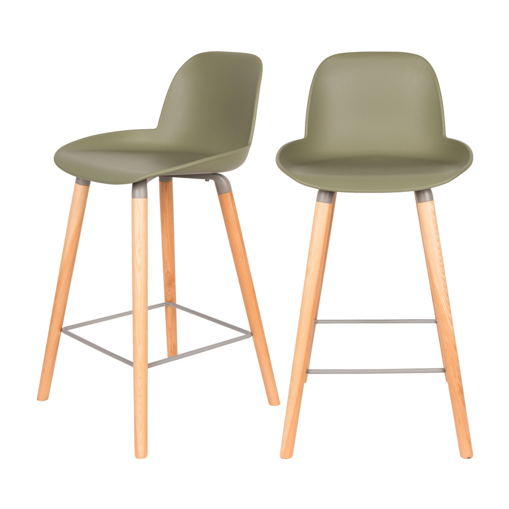 2 tabourets de bar résine 65cm vert 2 tabourets de bar résine 65cm vert