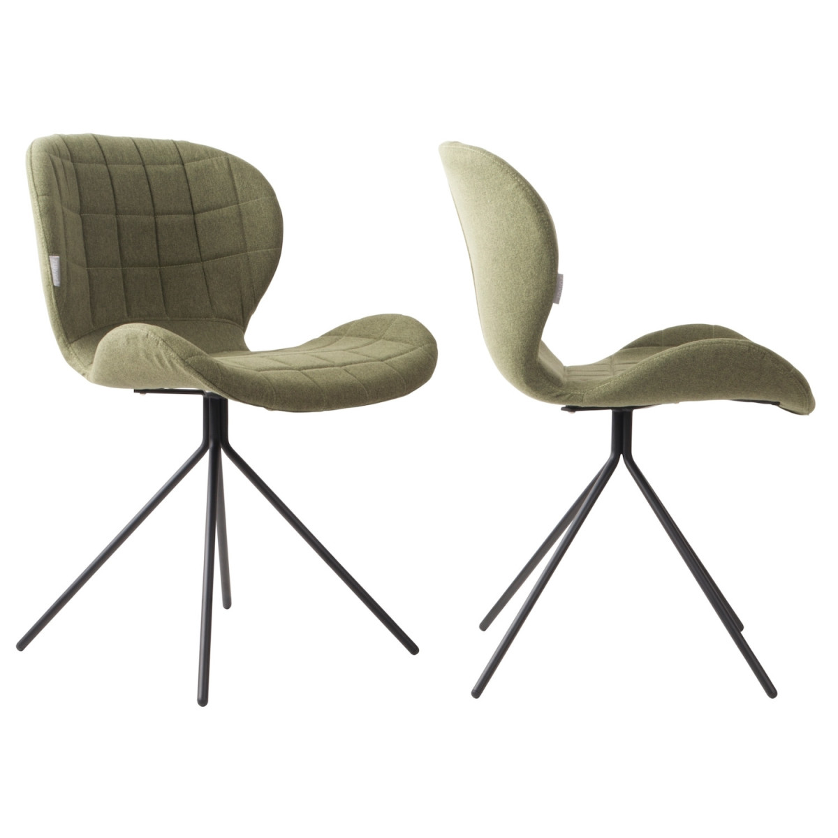 Lot de 2 chaises design – Vert