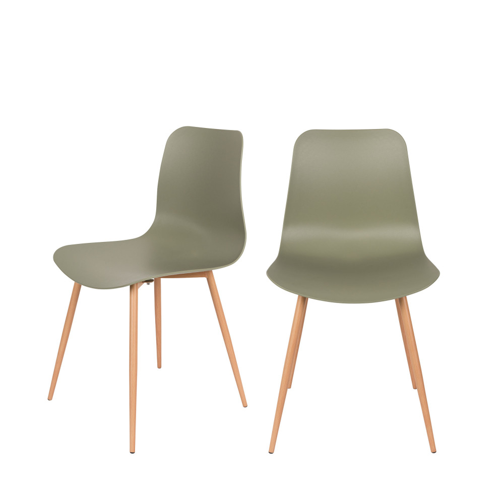 2 chaises en résine vert 2 chaises en résine vert