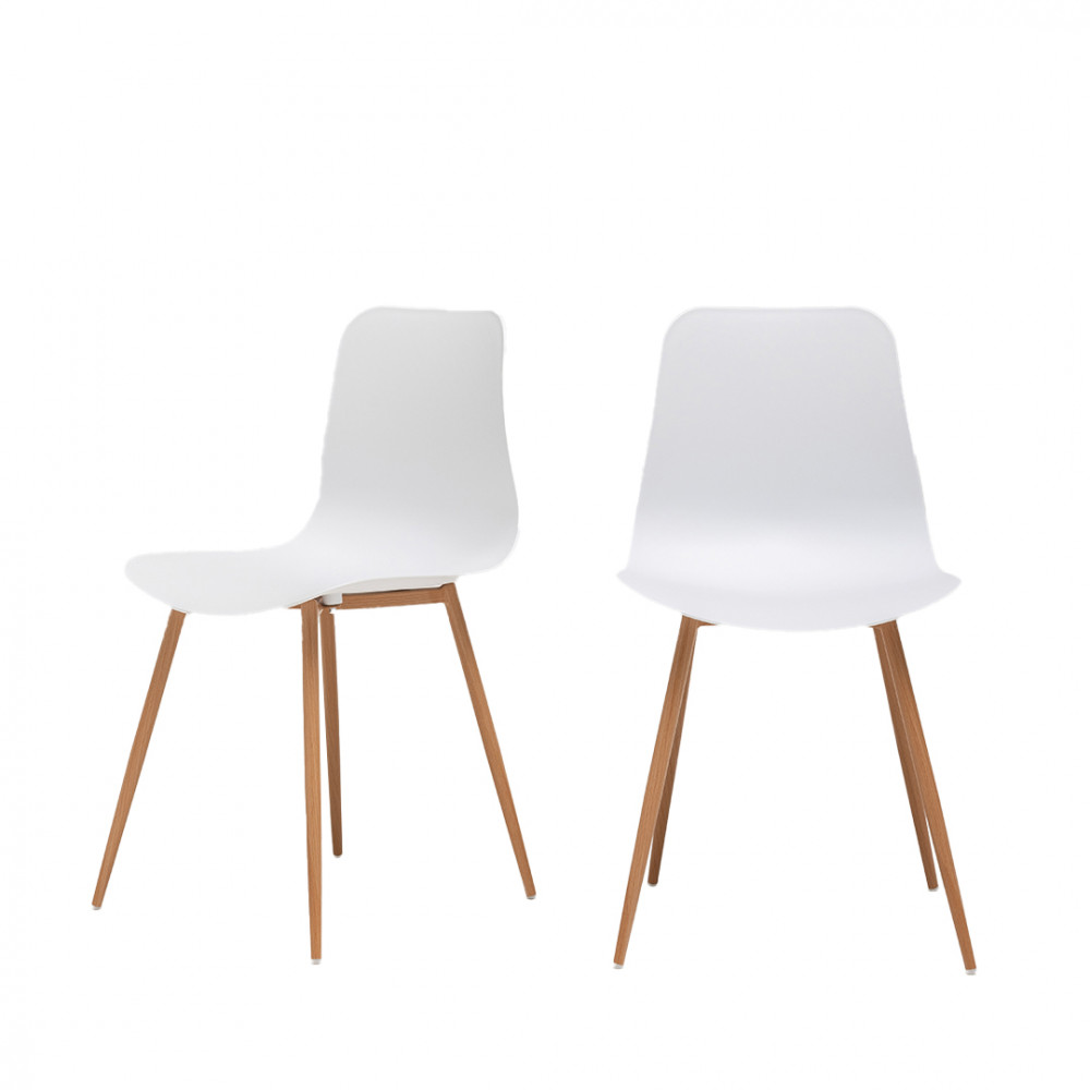 2 chaises en résine blanc 2 chaises en résine blanc