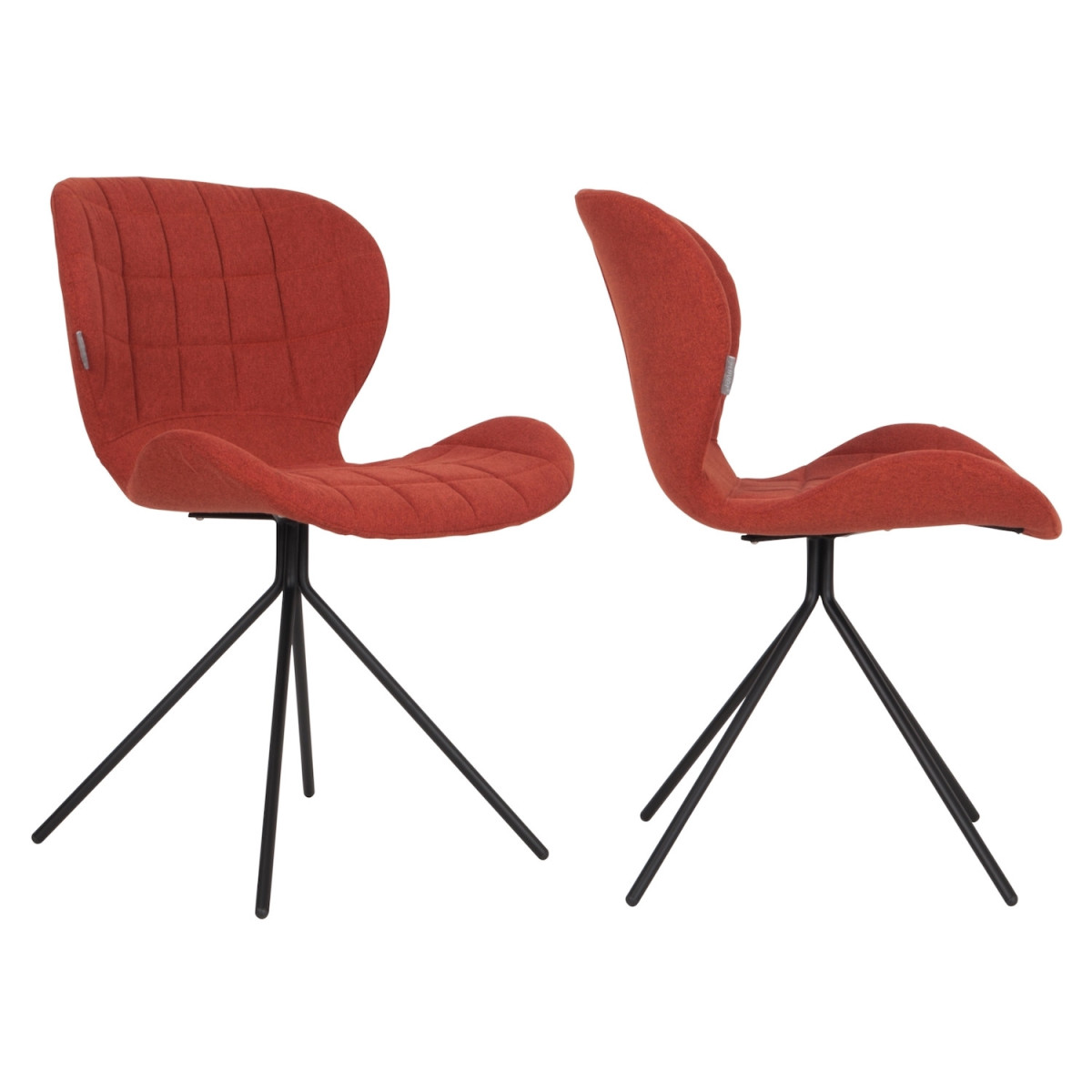 2 chaises design orange (photo) 2 chaises design orange