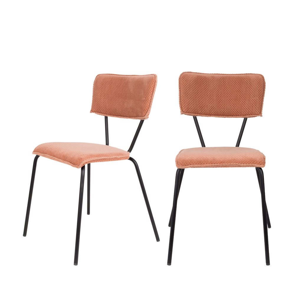 2 chaises rose 2 chaises rose