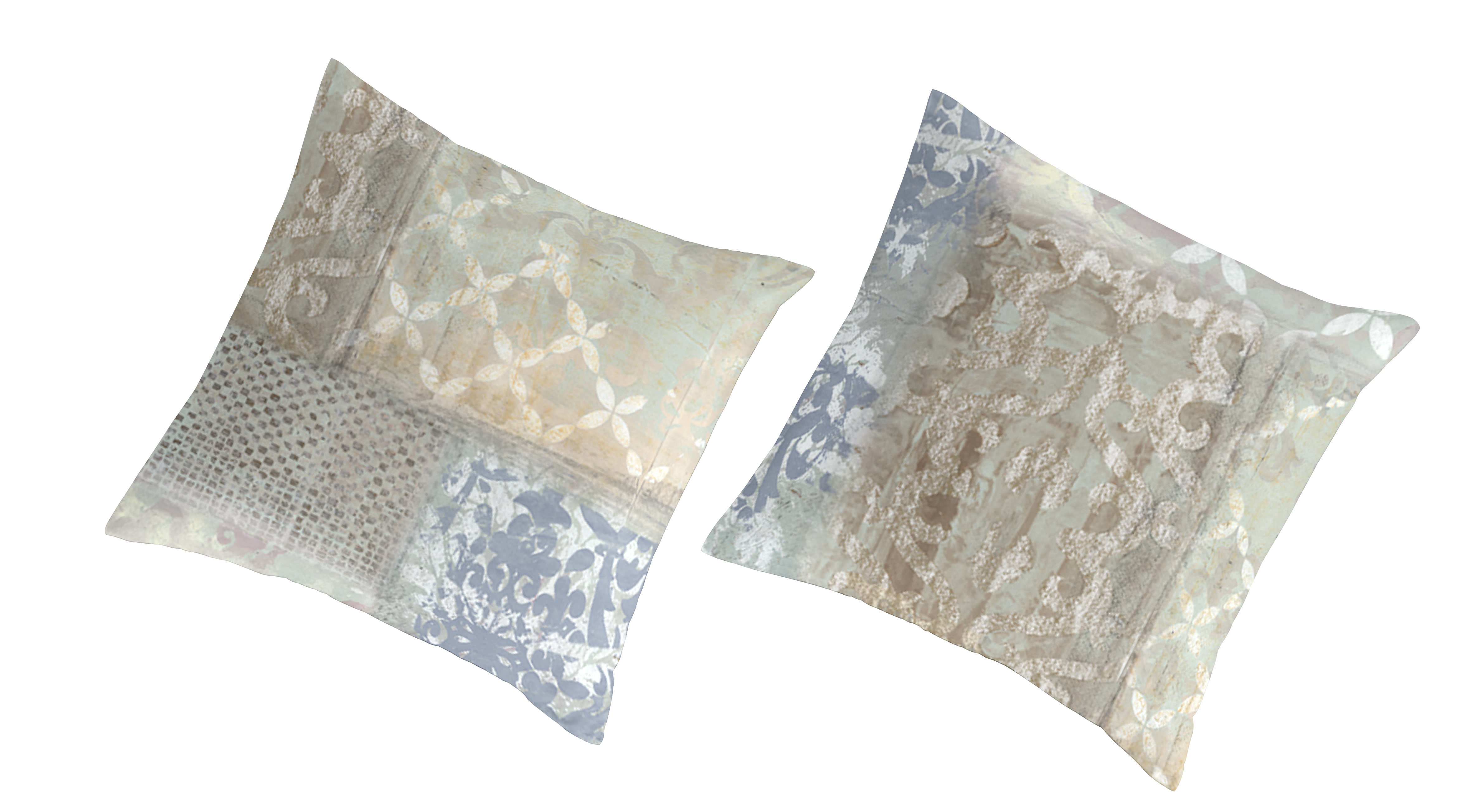 2 taies d'oreiller en coton bicolore 65x65 (photo) 2 taies d'oreiller en coton bicolore 65x65