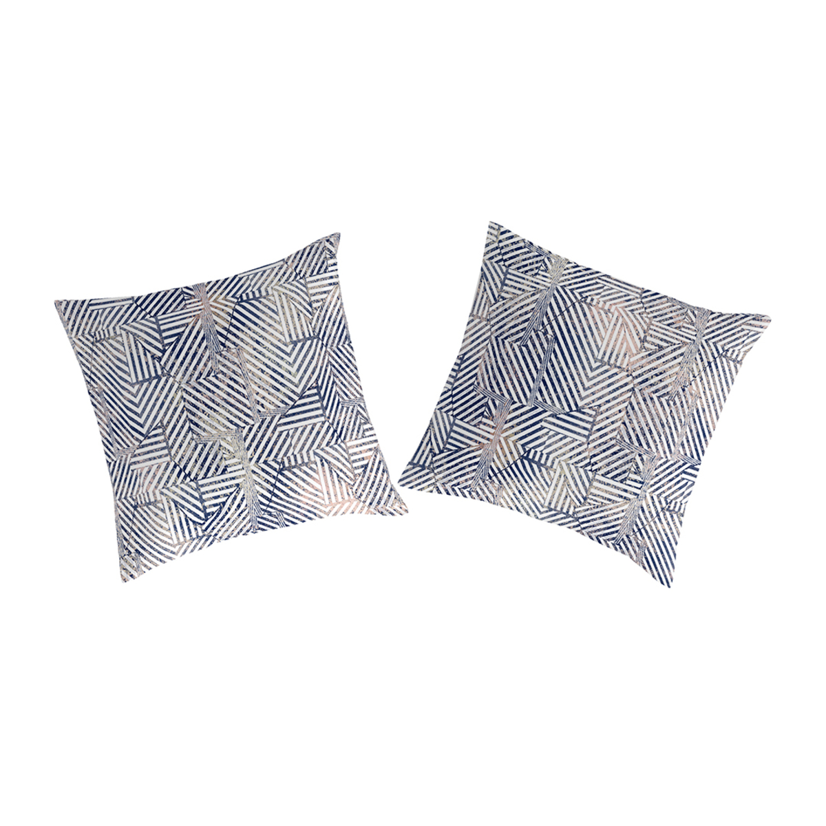 2 taies d'oreiller en coton bicolore 65x65 2 taies d'oreiller en coton bicolore 65x65