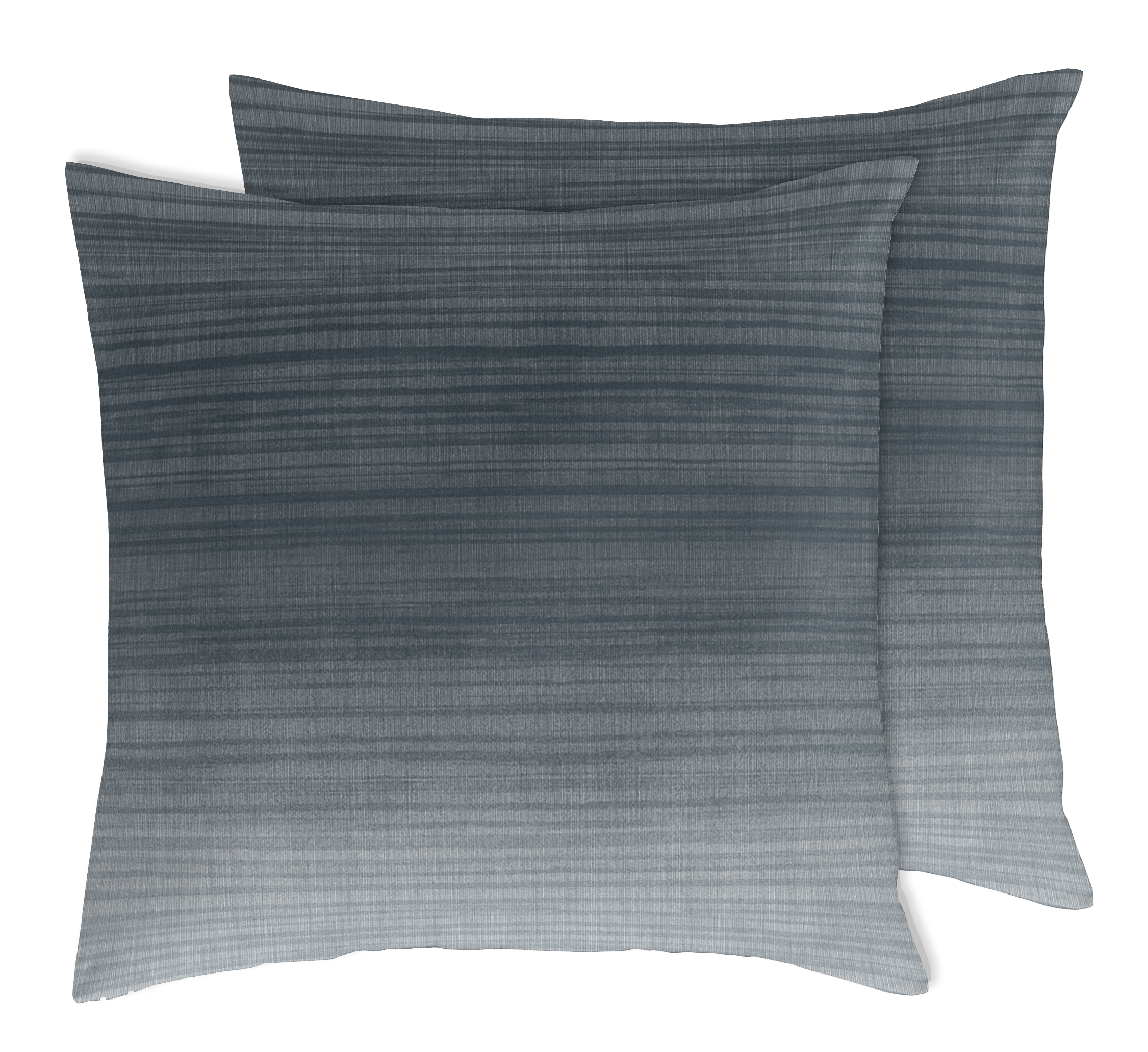 2 taies d'oreiller en coton bicolore 65x65 (photo) 2 taies d'oreiller en coton bicolore 65x65