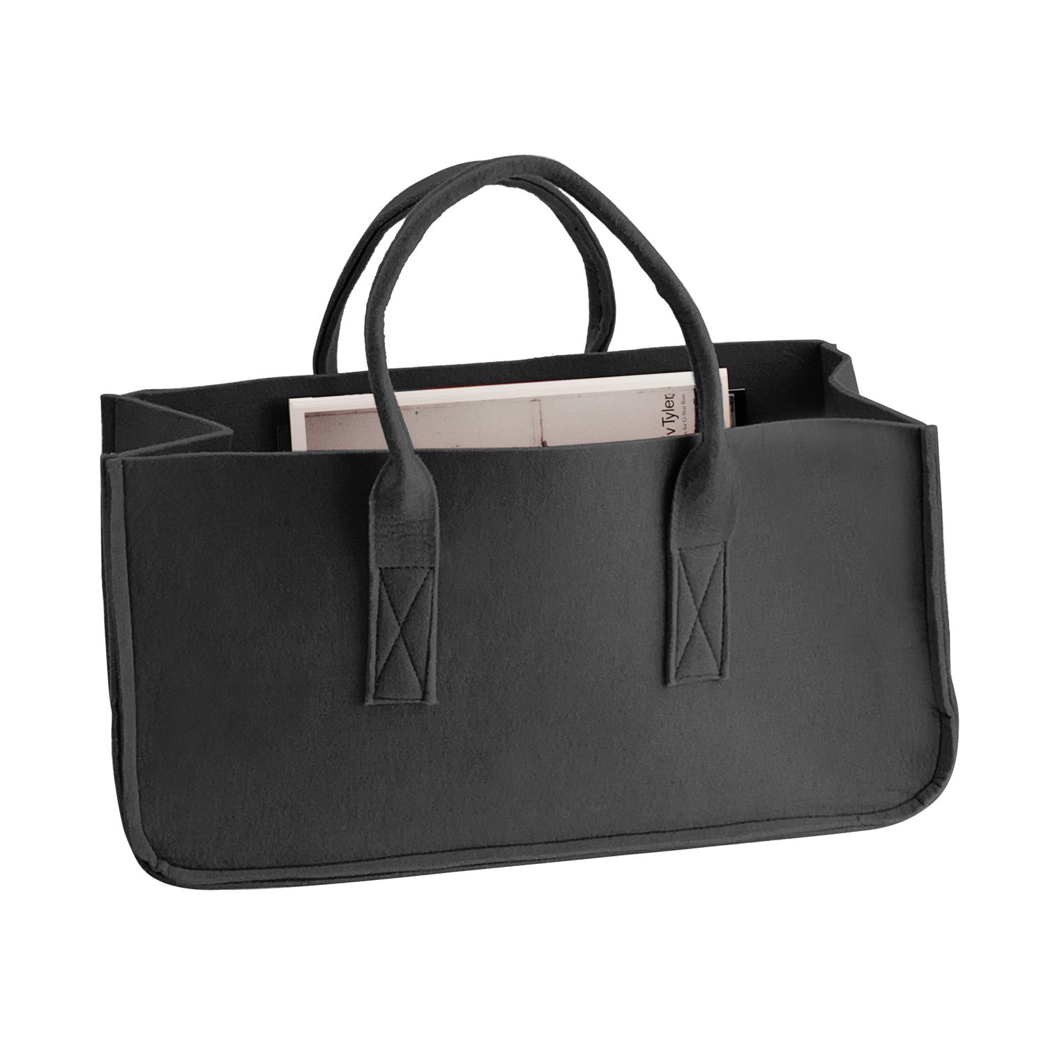 Porte revues en feutrine noire Porte revues en feutrine noire