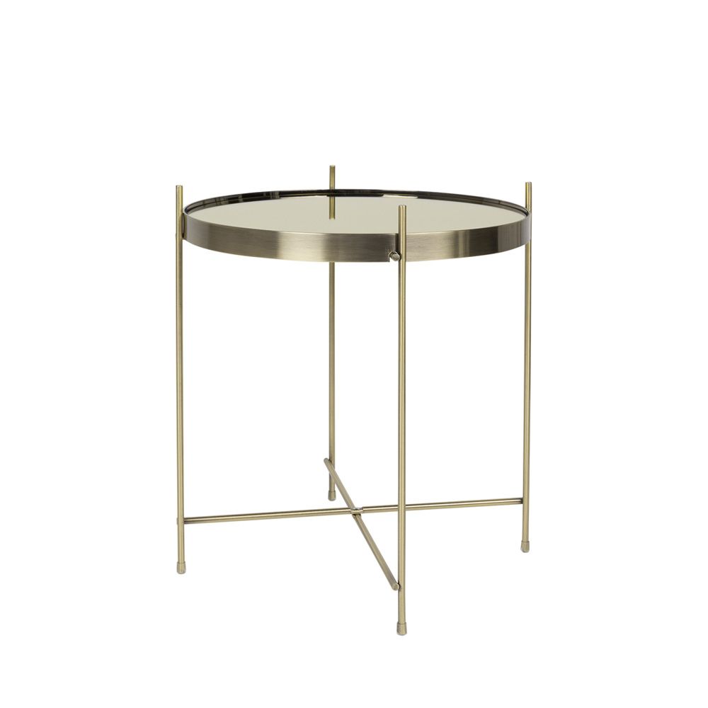 Table basse design ronde Small or