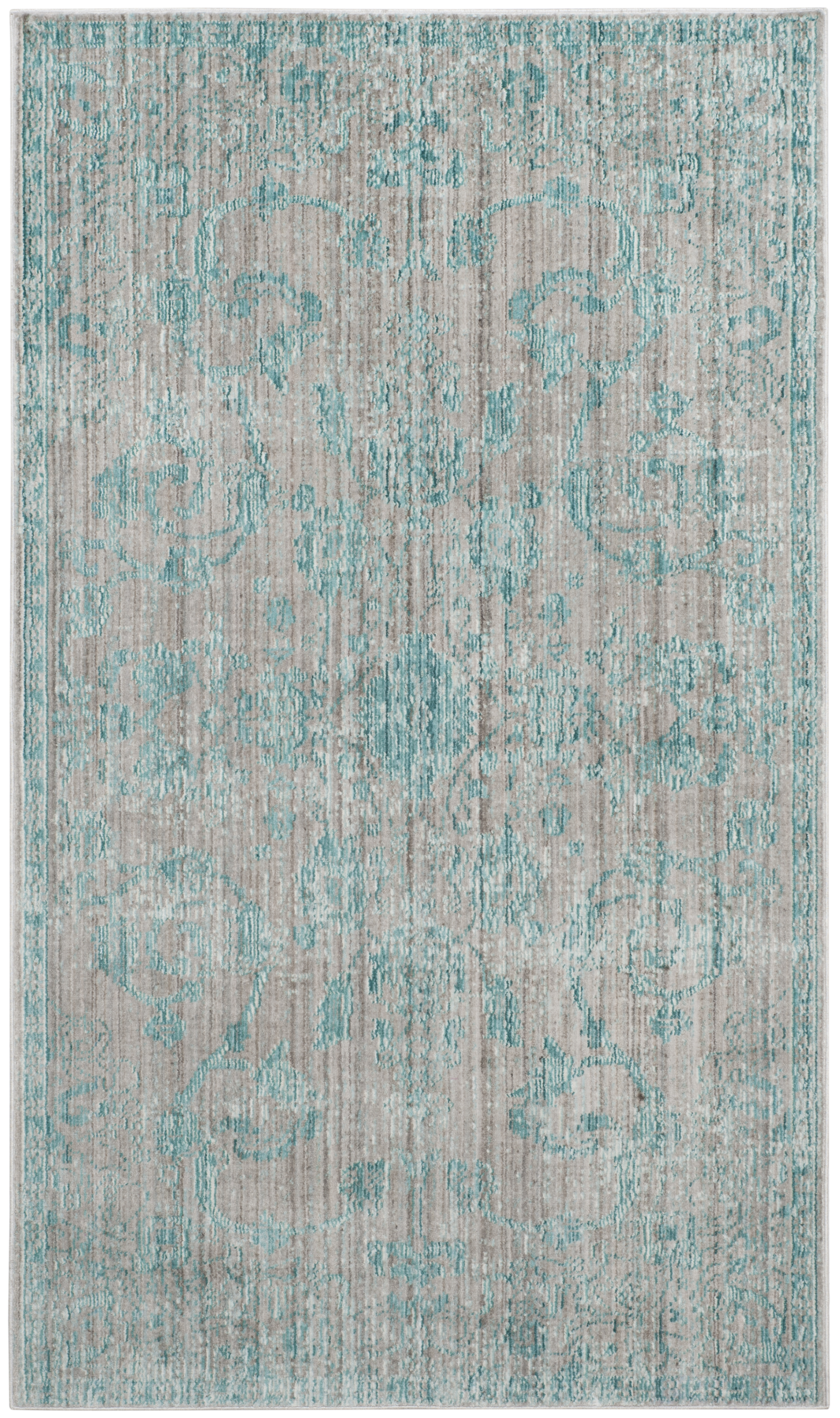 Tapis de salon d'inspiration vintage bleu et multicolore 90x150 Tapis de salon d'inspiration vintage bleu et multicolore 90x150