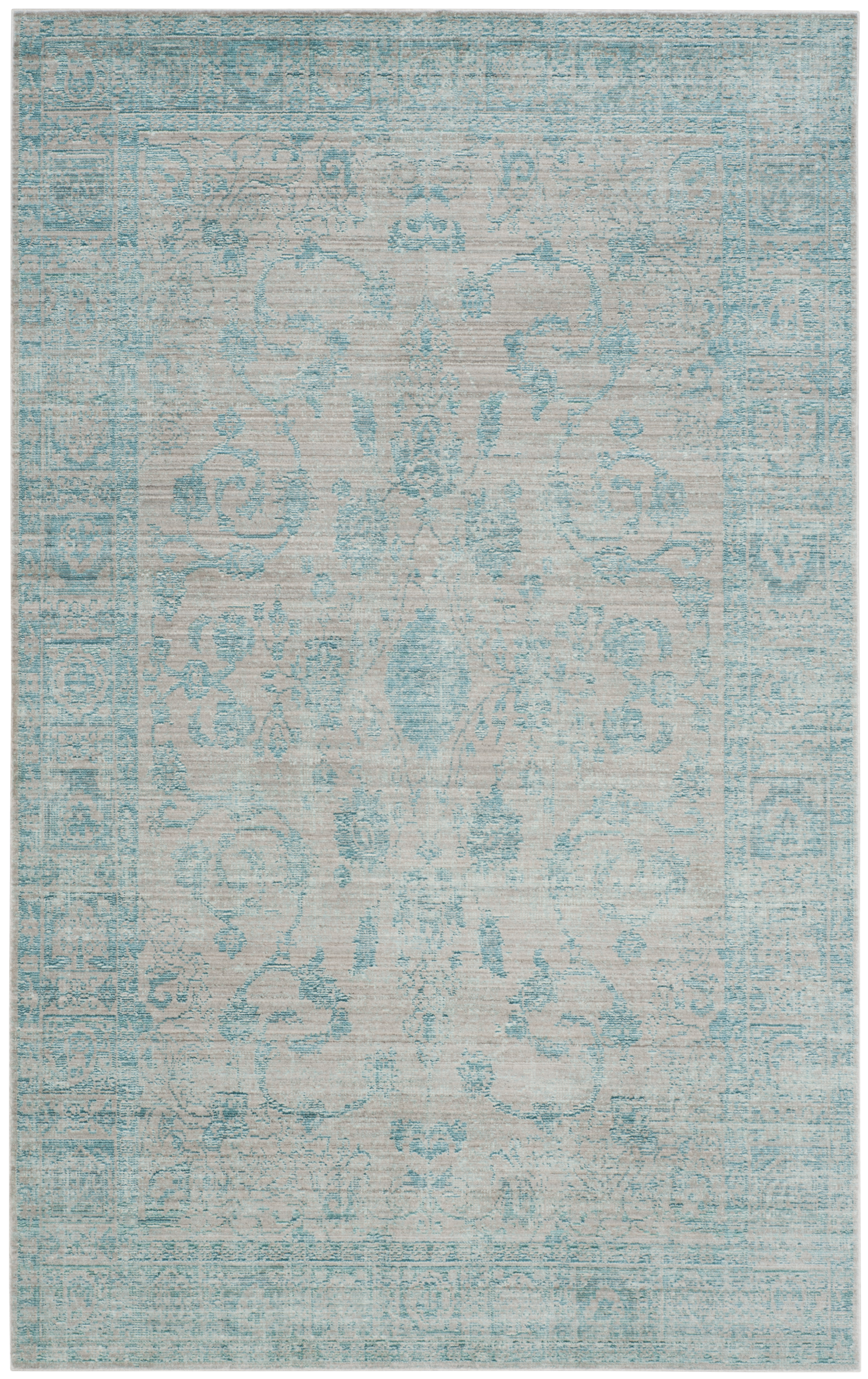 Tapis de salon d'inspiration vintage bleu et multicolore 160x230 Tapis de salon d'inspiration vintage bleu et multicolore 160x230