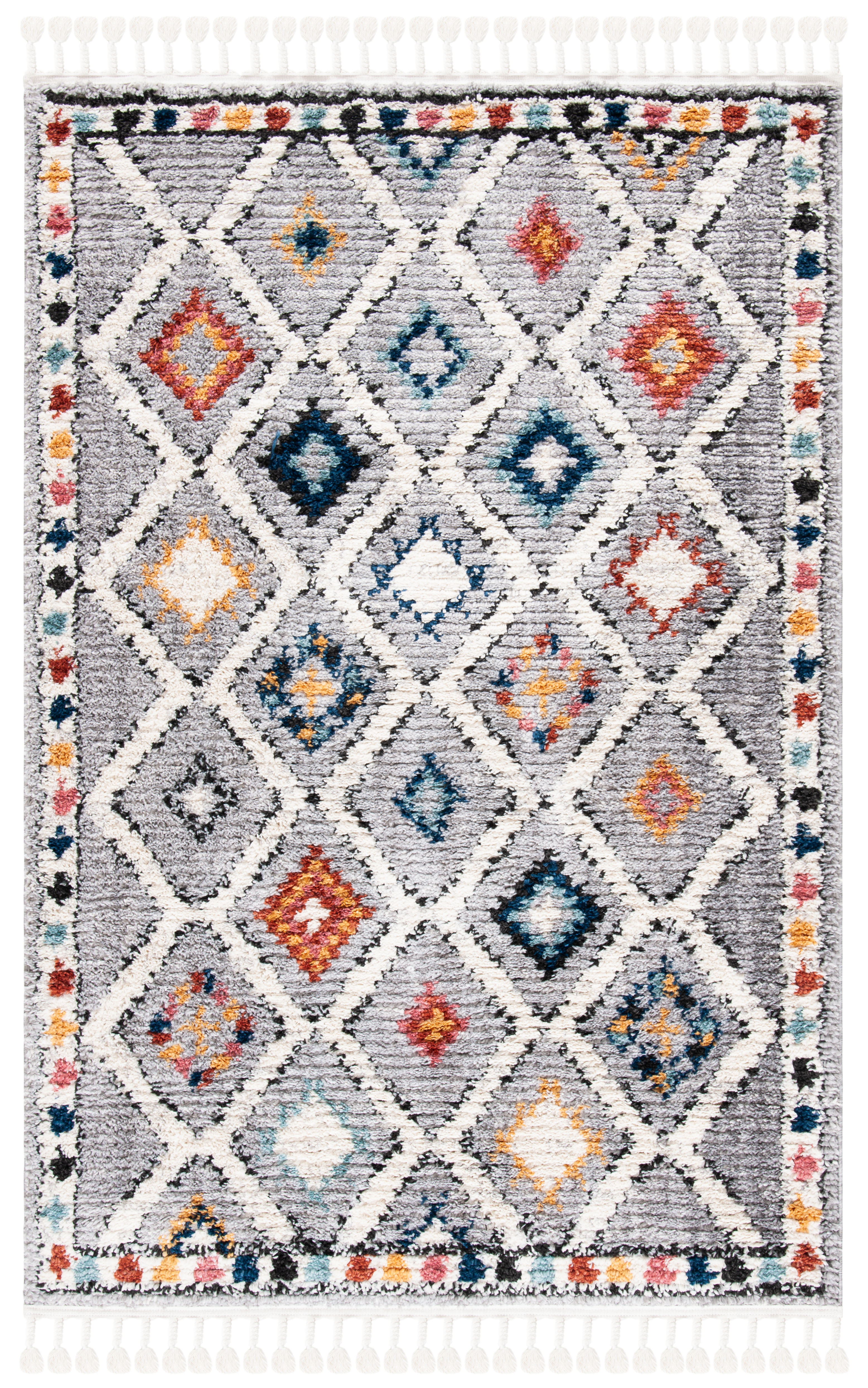 Tapis de salon contemporain gris et multicolore 121x182 Tapis de salon contemporain gris et multicolore 121x182