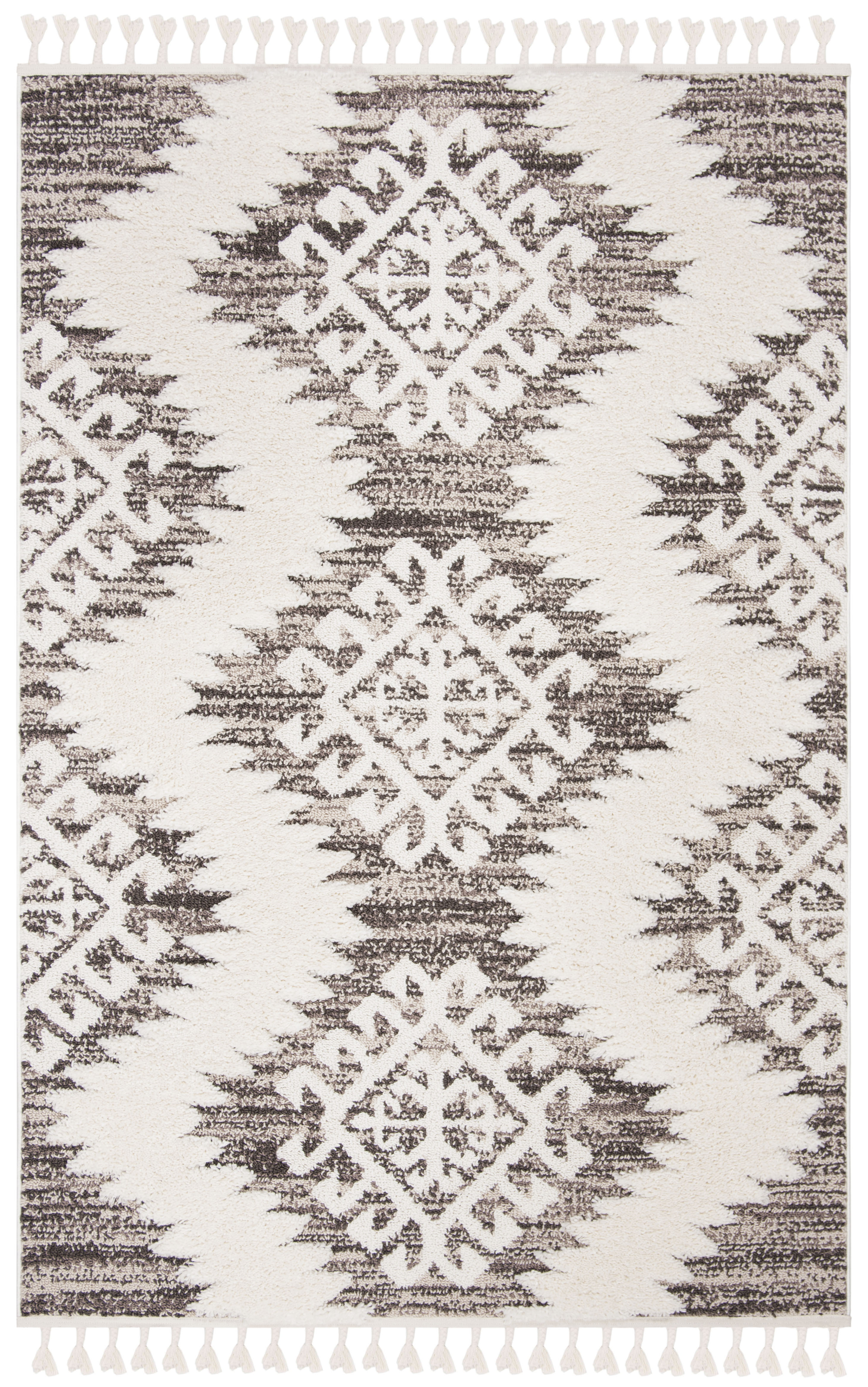 Tapis de salon interieur en ivoire & marron, 160 x 229 cm Tapis de salon interieur en ivoire & marron, 160 x 229 cm