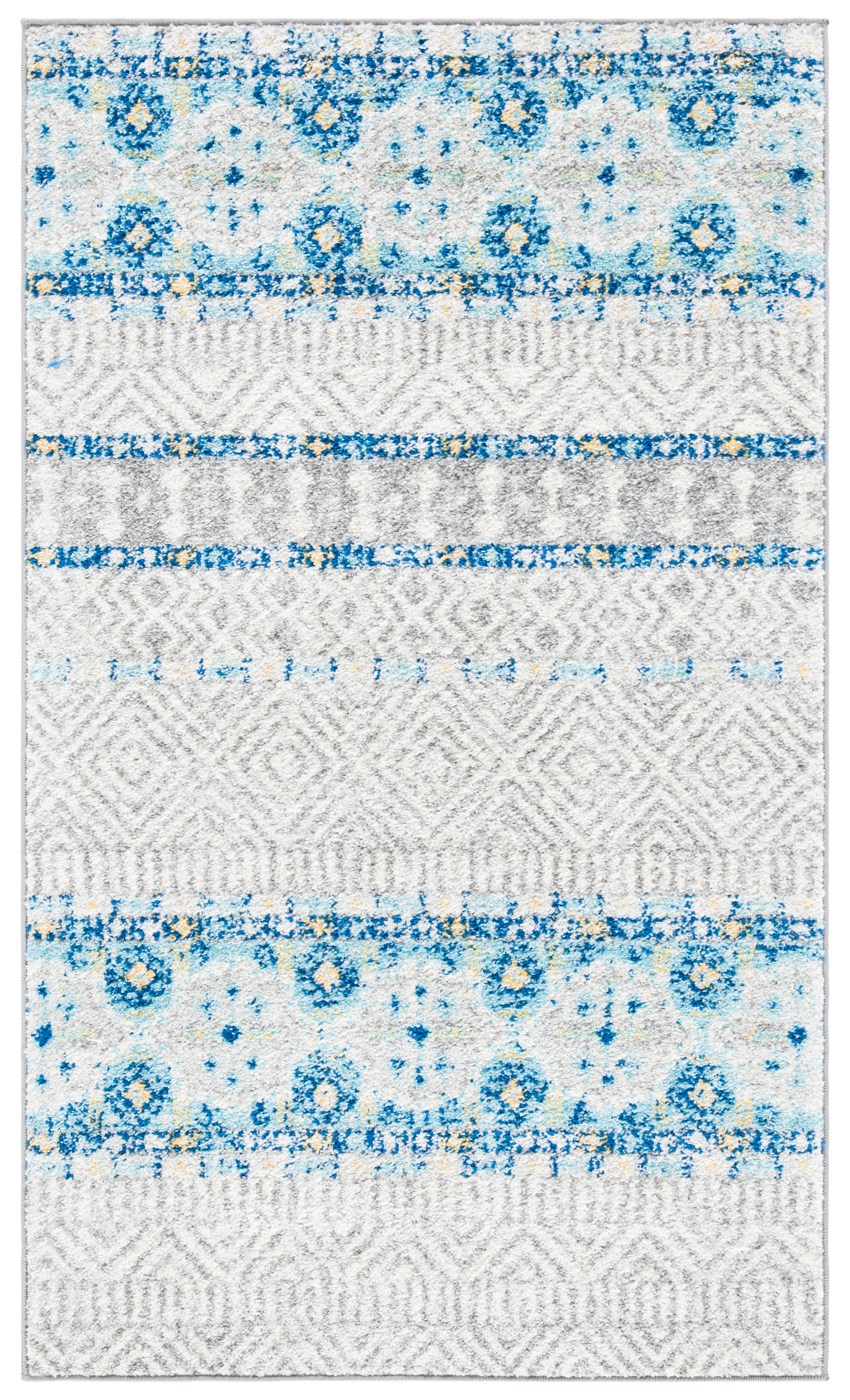 Tapis de salon contemporain gris et turquoise 91x152 Tapis de salon contemporain gris et turquoise 91x152