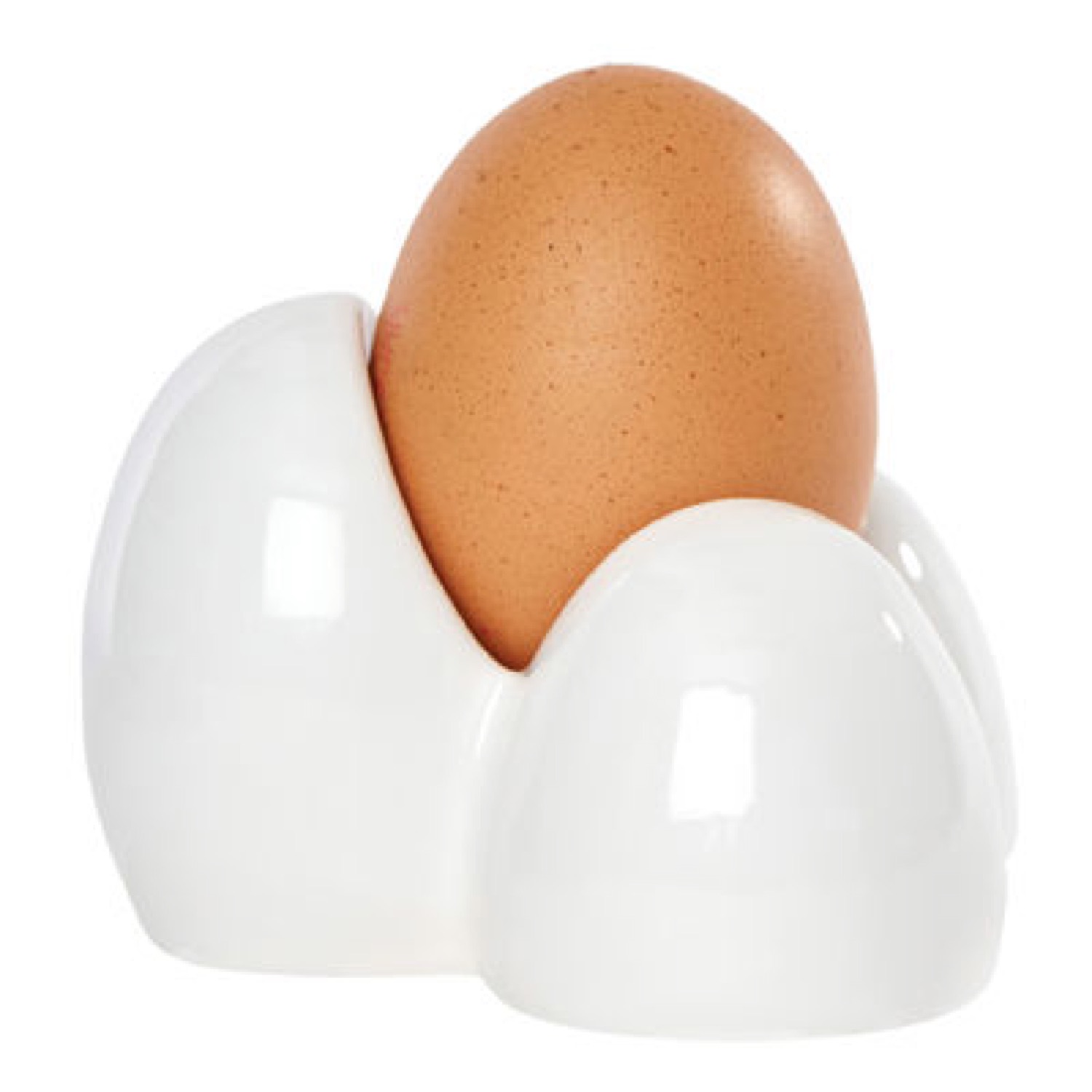Coquetier en porcelaine blanche