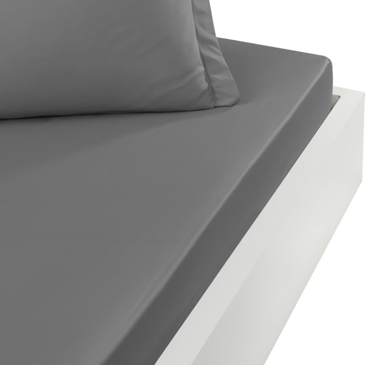 Drap housse en percale de coton bon Galet 90x190 cm Drap housse en percale de coton bon Galet 90x190 cm