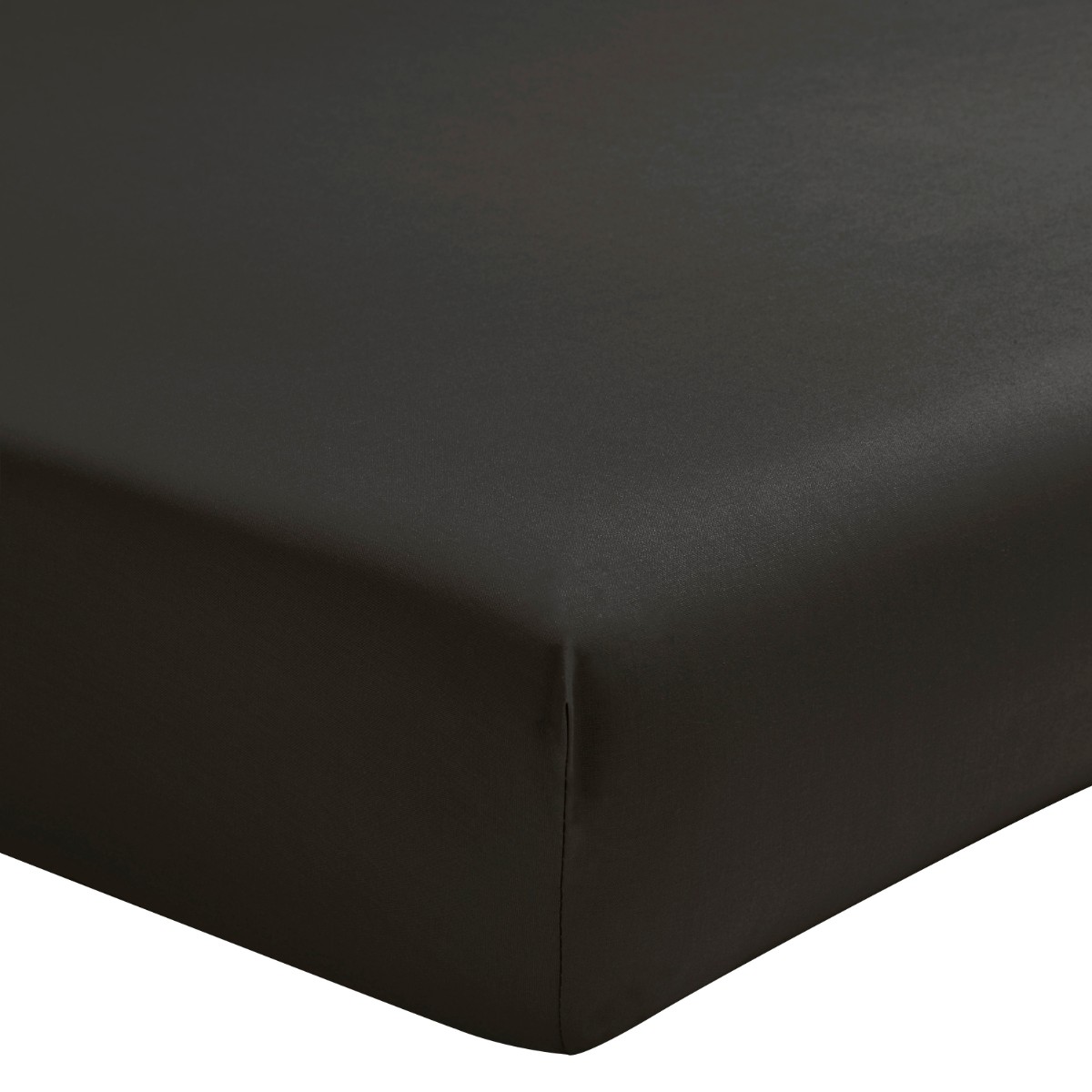 Drap housse uni en percale de coton gris 80x200 Drap housse uni en percale de coton gris 80x200
